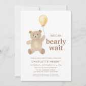Teddy Bear Gender-Neutral Baby Shower Kaart (Voorkant)