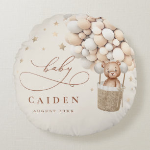 Teddy Bear Gender Neutral Baby shower Nursery Gift Rond Kussen