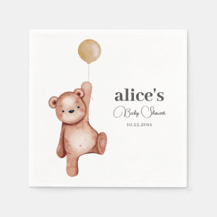 Teddy Bear Gender Neutral Baby shower Servet