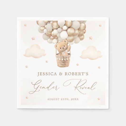 Teddy Bear Gender onthulling Servet (Voorkant)