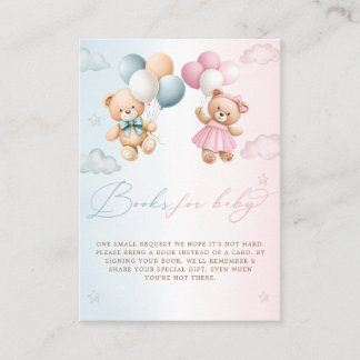 Teddy Bear Gender Reveal Book Request Informatiekaartje