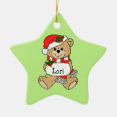 Teddy Bear - Gepersonaliseerde kerstversiering Keramisch Ornament (Voorkant)