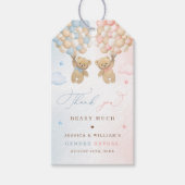 Teddy Bear Geslacht Onthullen Dank u Cadeaulabel (Voorkant)