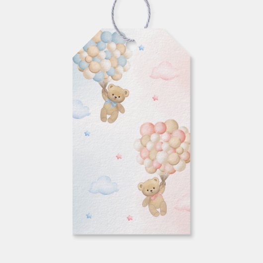 Teddy Bear Geslacht Onthullen Dank u Cadeaulabel (Achterkant)