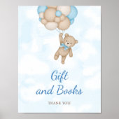 Teddy Bear Gift and Books Poster (Devant)