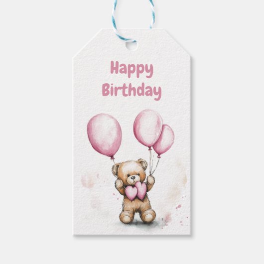Teddy Bear Gift Labels Cadeaulabel (Voorkant)