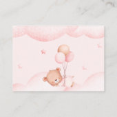 Teddy Bear Girl Pink Book Request Enclosure Card Informatiekaartje (Achterkant)