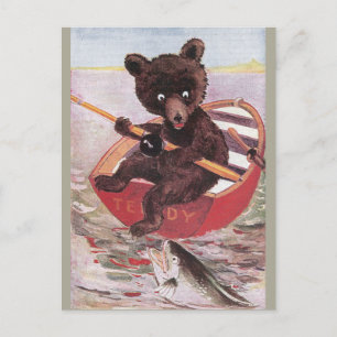 Teddy Bear Goes Vist Briefkaart
