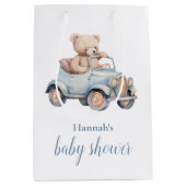 Teddy Bear Grandmillennial Baby shower Medium Cadeauzakje (Voorkant)