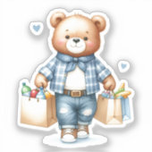 Teddy Bear Grocery Sticker (Voorkant)