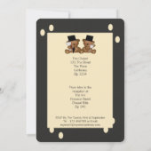 Teddy Bear Grooms Wedding Kaart (Achterkant)