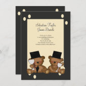 Teddy Bear Grooms Wedding Kaart (Voorkant / Achterkant)