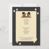 Teddy Bear Grooms Wedding Kaart (Achterkant)