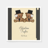Teddy Bear Grooms Wedding Servetten (Voorkant)