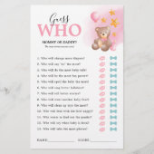 Teddy Bear Guessing Baby shower Game (Voorkant)