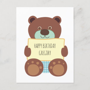 Teddy Bear Happy Birthday Briefkaart