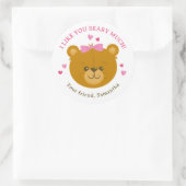 Teddy Bear Happy Valentine's Day Sticker for Girls (Sac)