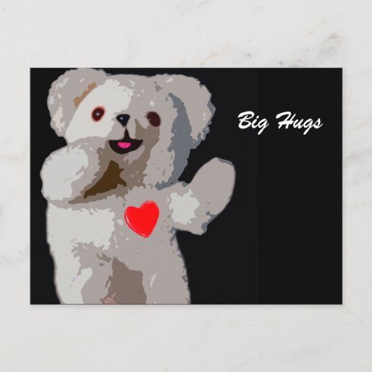 Teddy Bear Heart Briefkaart (Voorkant)