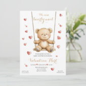 Teddy Bear Hearts Baby Shower Invitation (Debout devant)