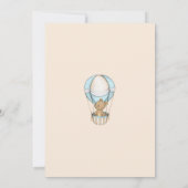 Teddy Bear heet Balloon Boy Barly Wachten Baby sho Kaart (Achterkant)