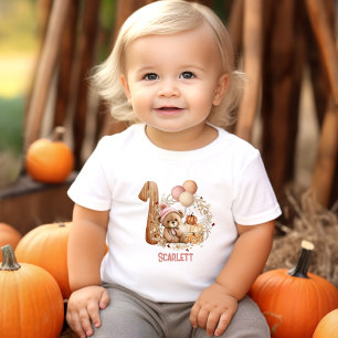 Teddy Bear Herfst Beary 1st Birthday Girl