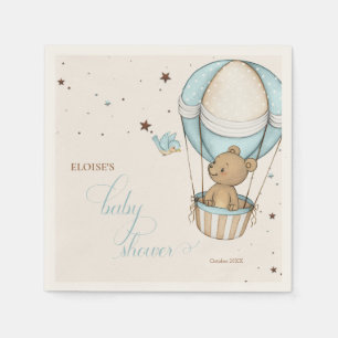 Teddy Bear Hete Ballon Barly Wachten Baby shower Servet