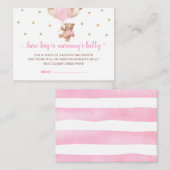 Teddy Bear Hoe groot is mama's Belly Game Kaart (Voorkant / Achterkant)