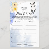 Teddy Bear Hoe oud waren mama- en papa-doucheruimk Flyer (Voorkant)