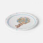 Teddy Bear Hot Air Baby shower Bord (Gekanteld)
