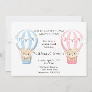 Teddy Bear Hot Air Ballon Geslacht Kaart