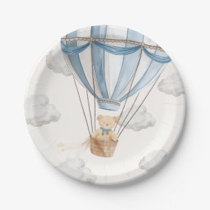 Teddy Bear Hot Air-ballon Papieren Bordje