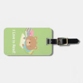 Teddy Bear houdt van lezen Bagagelabel (Voorkant horizontaal)