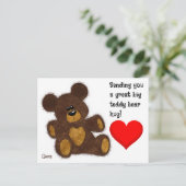 Teddy Bear Hug - Carte postale (Debout devant)