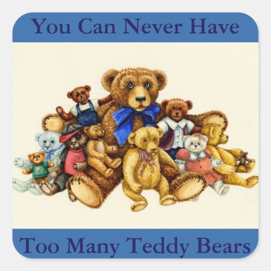 TEDDY BEAR HUGS STICKERS Square, Sheet (Voorkant)