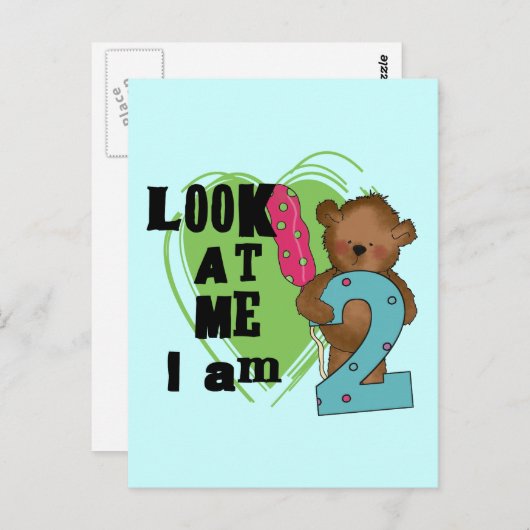 Teddy Bear, ik ben twee T-shirts en cadeautjes Briefkaart (Voorkant / Achterkant)