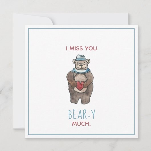 Teddy Bear, ik mis je veel Valentijn (Voorkant)