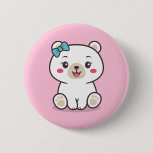 Teddy Bear Illustratie Ronde Button 5,7 Cm