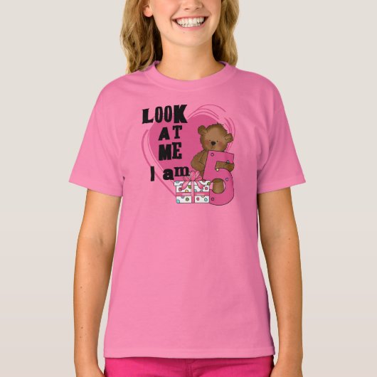 Teddy Bear I'm 5 Anniversaire T-shirts et cadeaux (Devant)