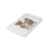 Teddy Bear in Bath Tub Bath Mat (Gekanteld)