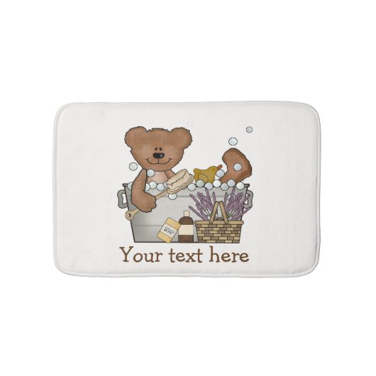 Teddy Bear in Bath Tub Bath Mat (Voorkant)