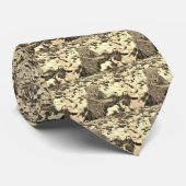 Teddy Bear in de Holly, Sepia tone Stropdas (Opgerold)