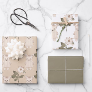 Teddy Bear in een dress Inpakpapier Vel