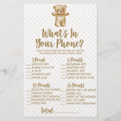 Teddy Bear in je Baby shower Game Briefpapier (Voorkant)