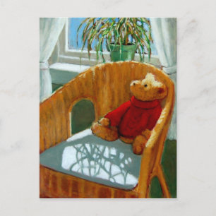 TEDDY BEAR IN PASTEL: KUNST BRIEFKAART