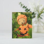 Teddy Bear in Pumpkin Patch Briefkaart (Staand voorkant)
