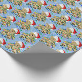 Teddy Bear in Tangled kerstlampjes Cadeaupapier (Hoek)