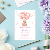 Teddy Bear invitation baby shower fille (Insitu (Mariage))