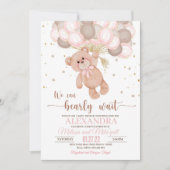 Teddy Bear Invitation Baby shower Kaart (Voorkant)