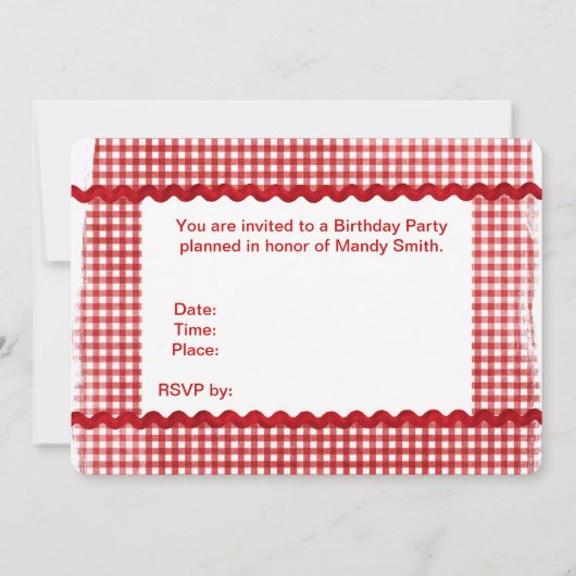 Teddy Bear Invitation d'anniversaire (Dos)