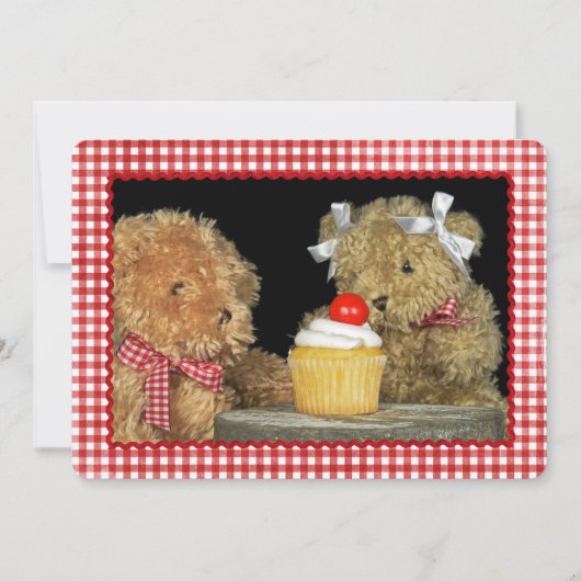 Teddy Bear Invitation d'anniversaire (Devant)